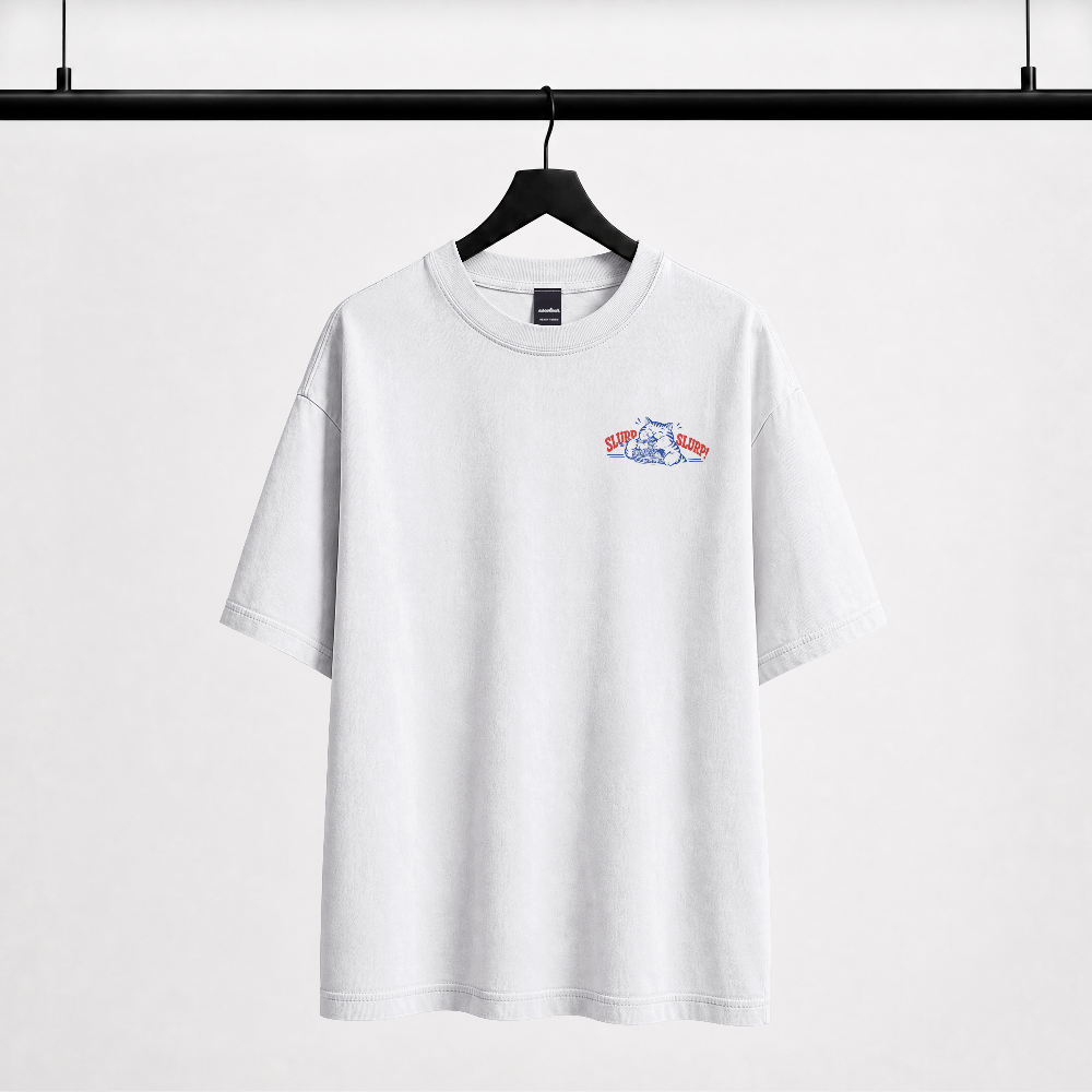 Noodles For Life Cat Oversized Graphic Tee