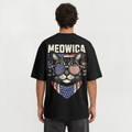 Unisex Meowica Cat Oversized Graphic Tee – USA Flag