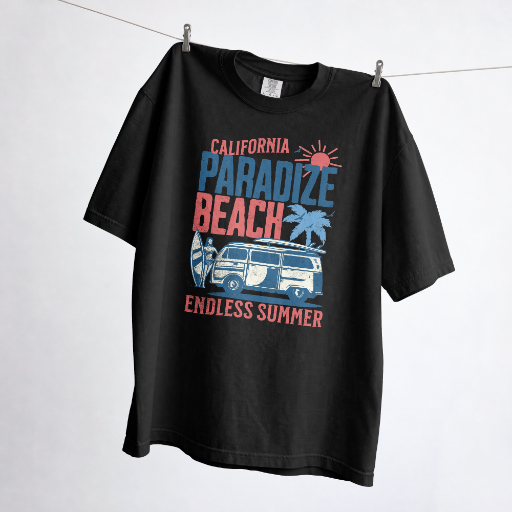 Unisex Paradise Beach Oversized Graphic Tee – Endless Summer