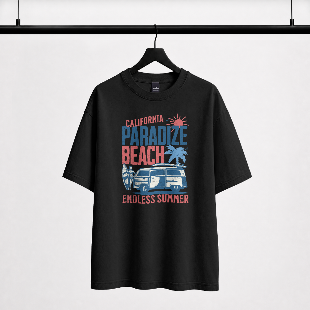 Unisex Paradise Beach Oversized Graphic Tee – Endless Summer