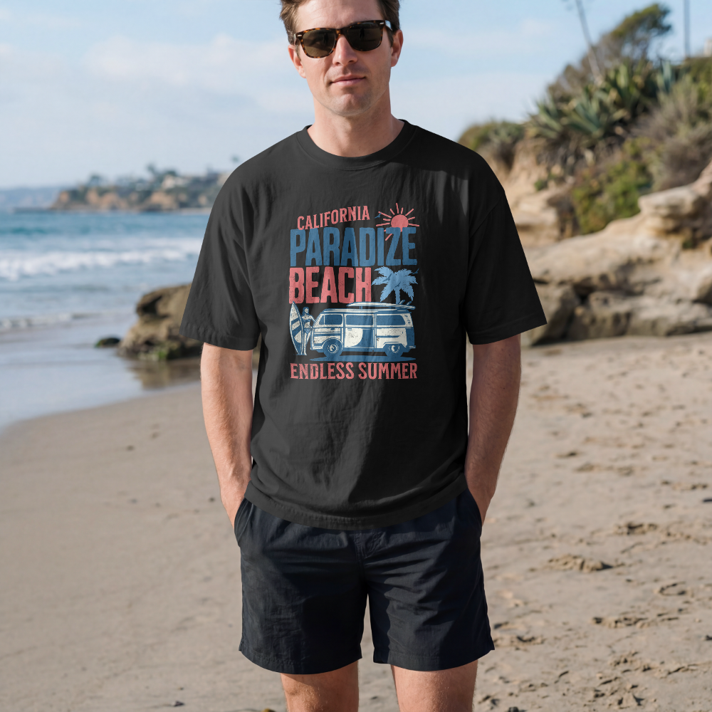 Unisex Paradise Beach Oversized Graphic Tee – Endless Summer