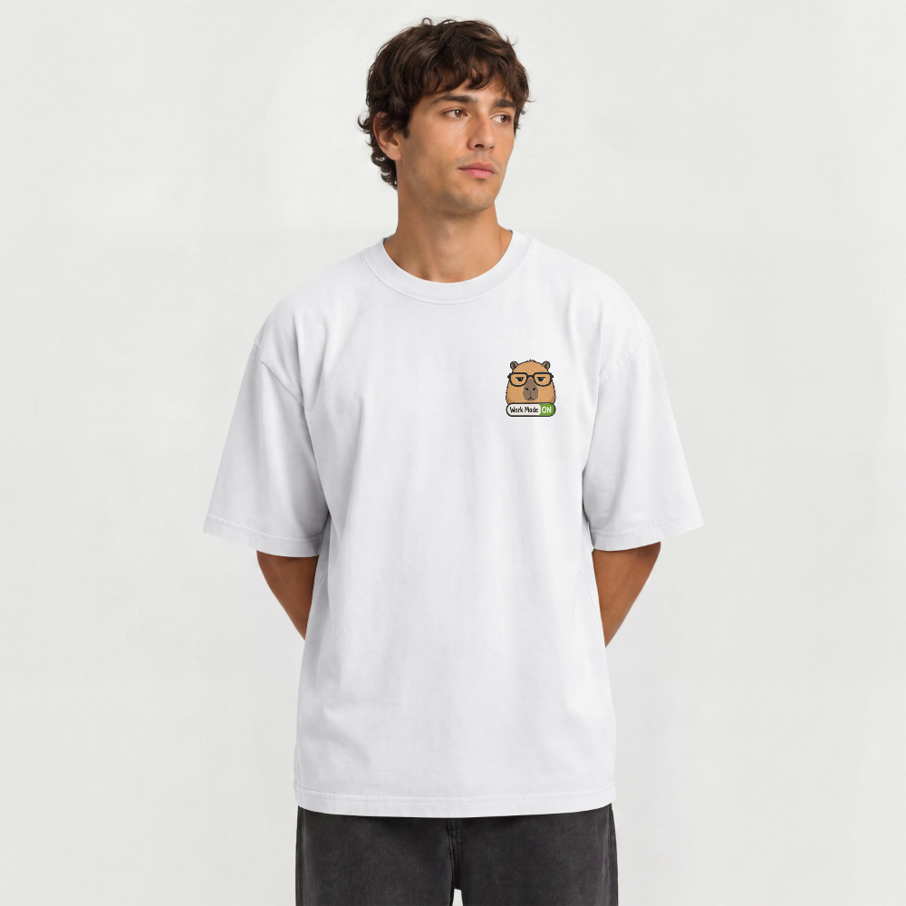 Unisex Work Mode ON Capybara Oversized T-Shirt | Funny Meme Tee
